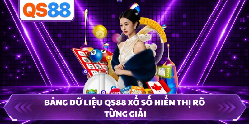 Bảng dữ liệu QS88 xổ số hiển thị rõ từng giải